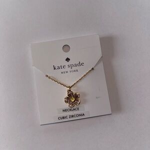 Kate Spade Gold and Yellow Flower Necklace NWT
